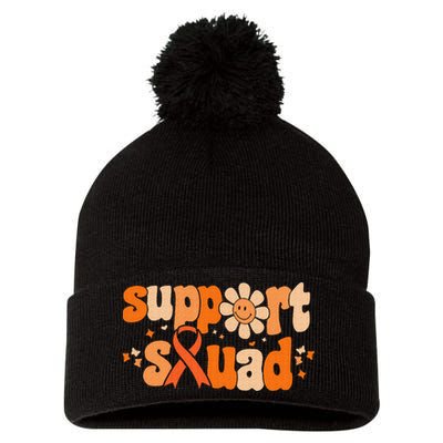 Groovy Support Squad Multiple Sclerosis Awareness Mom Women Pom Pom 12in Knit Beanie