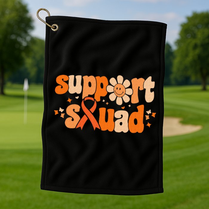Groovy Support Squad Multiple Sclerosis Awareness Mom Women Golf Towel