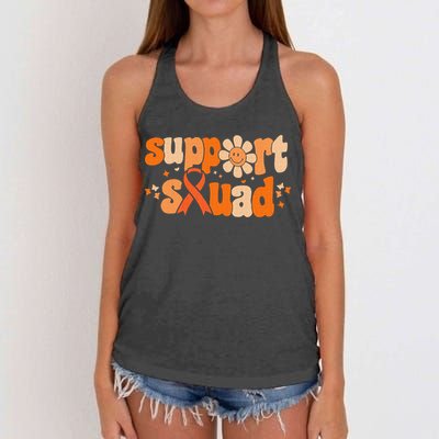 Groovy Support Squad Multiple Sclerosis Awareness Mom Women Women's Knotted Racerback Tank