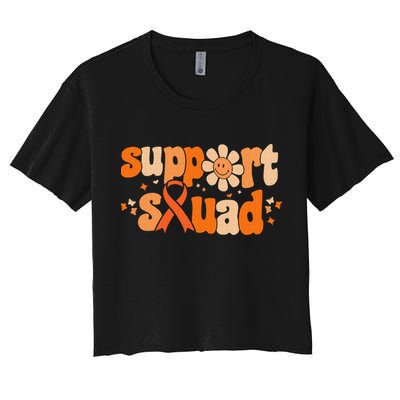 Groovy Support Squad Multiple Sclerosis Awareness Mom Women Crop Top
