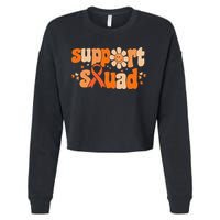 Groovy Support Squad Multiple Sclerosis Awareness Mom Women Cropped Pullover Crew