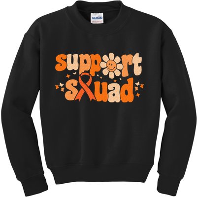 Groovy Support Squad Multiple Sclerosis Awareness Mom Women Kids Sweatshirt