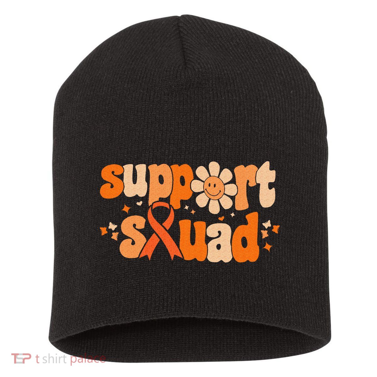 Groovy Support Squad Multiple Sclerosis Awareness Mom Women Short Acrylic Beanie