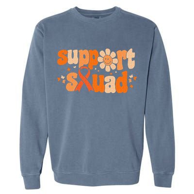 Groovy Support Squad Multiple Sclerosis Awareness Mom Women Garment-Dyed Sweatshirt