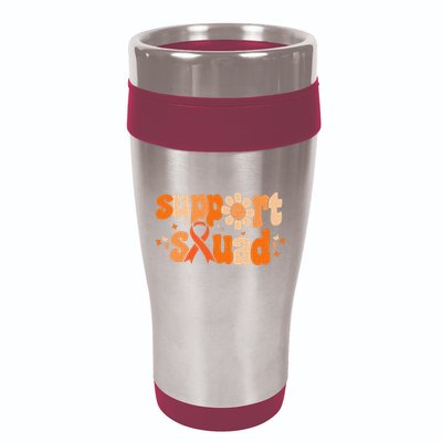 Groovy Support Squad Multiple Sclerosis Awareness Mom Women 16oz Travel Tumbler