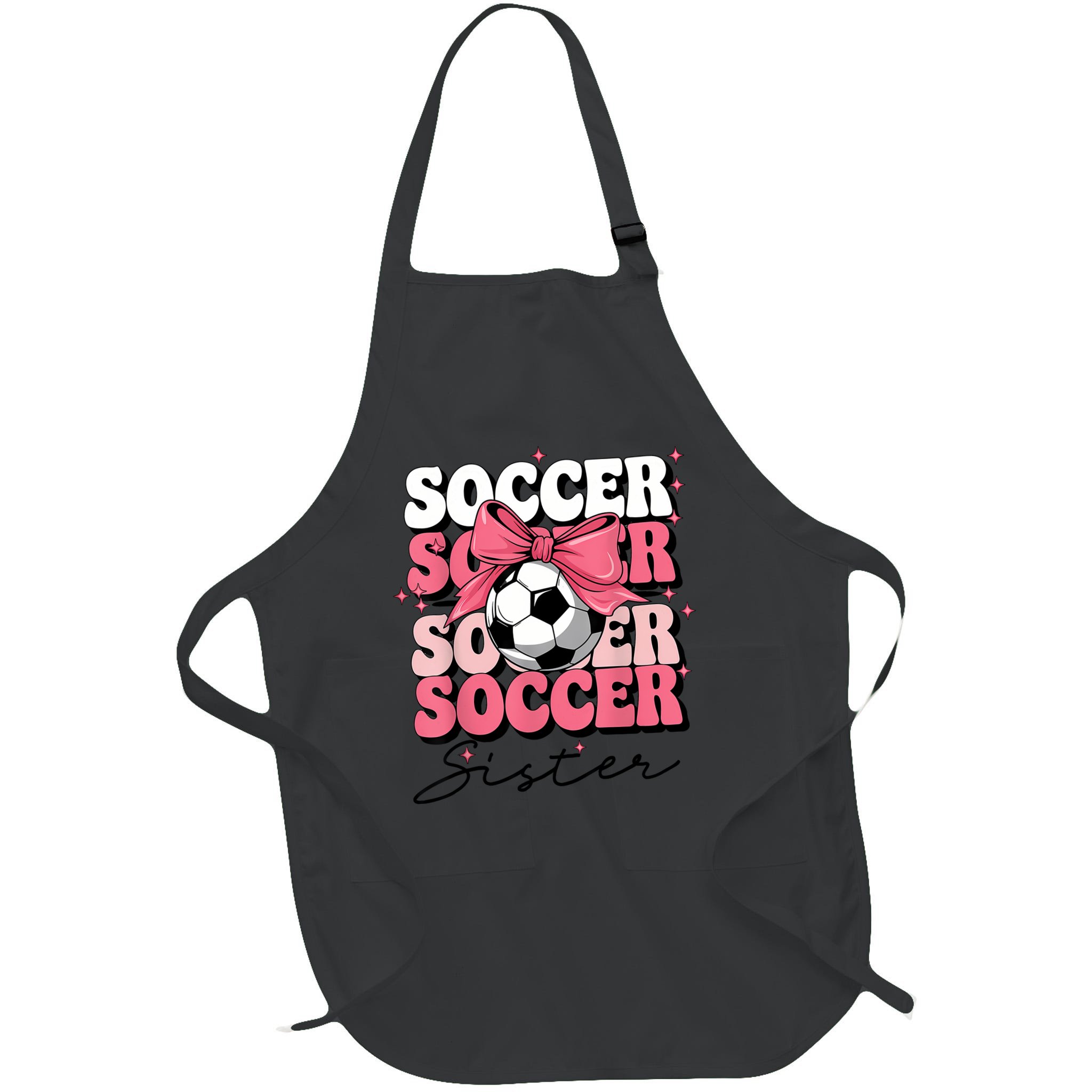 Groovy Soccer Sister Coquette Bow Soccer Apron