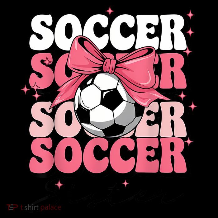 Groovy Soccer Sister Coquette Bow Soccer 7-Panel Snapback Hat