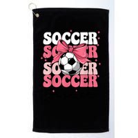 Groovy Soccer Sister Coquette Bow Soccer Golf Towel
