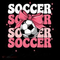 Groovy Soccer Sister Coquette Bow Soccer Womens T-Shirt