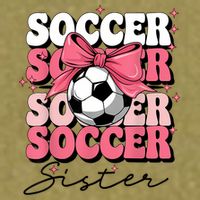 Groovy Soccer Sister Coquette Bow Soccer Garment-Dyed Women's Muscle Tee
