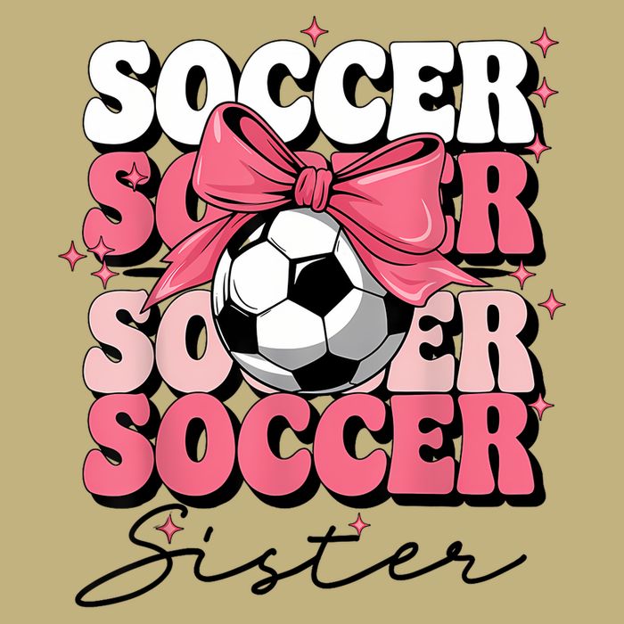 Groovy Soccer Sister Coquette Bow Soccer Performance Shirt