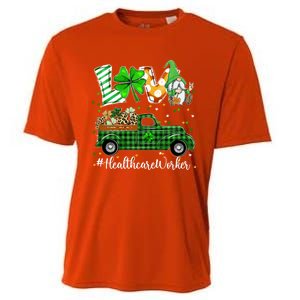 Gnome Shamrock Truck Love Healthcare Worker St Patricks Day Meaningful Gift Cooling Performance Crew T-Shirt