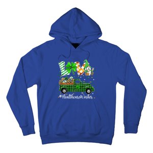 Gnome Shamrock Truck Love Healthcare Worker St Patricks Day Meaningful Gift Hoodie