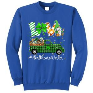 Gnome Shamrock Truck Love Healthcare Worker St Patricks Day Meaningful Gift Sweatshirt