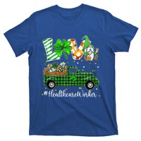 Gnome Shamrock Truck Love Healthcare Worker St Patricks Day Meaningful Gift T-Shirt