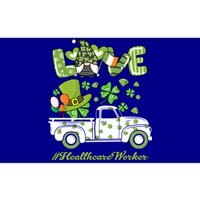 Gnome Shamrock Truck Love Healthcare Worker St Patrick's Day Great Gift Bumper Sticker