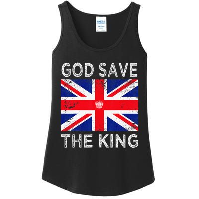 God Save The King Charles III. UK Flag Top King Charles Ladies Essential Tank