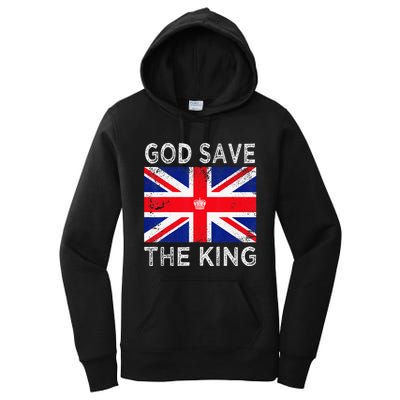 God Save The King Charles III. UK Flag Top King Charles Women's Pullover Hoodie