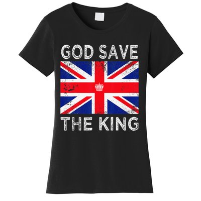 God Save The King Charles III. UK Flag Top King Charles Women's T-Shirt