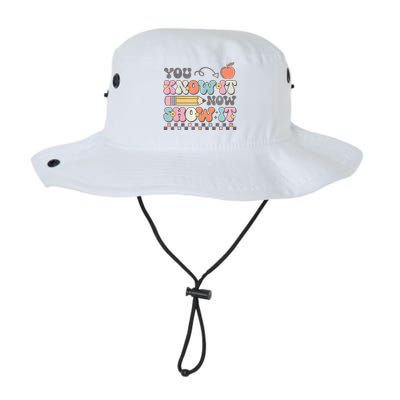 Groovy State Testing Day Teacher You Know It Now Show It Legacy Cool Fit Booney Bucket Hat