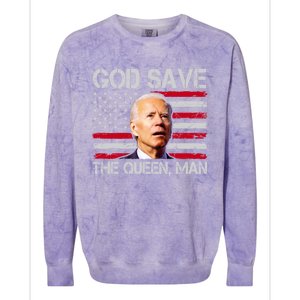 God Save The Queen Man Funny Joe Biden Shirts Colorblast Crewneck Sweatshirt