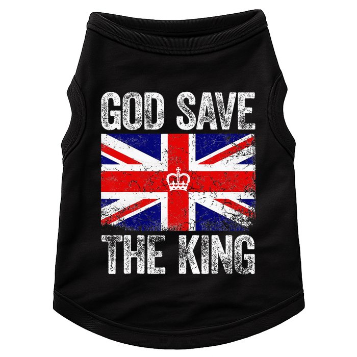 God Save The King Charles III Tee UK Flag Top King Charles Doggie Tank