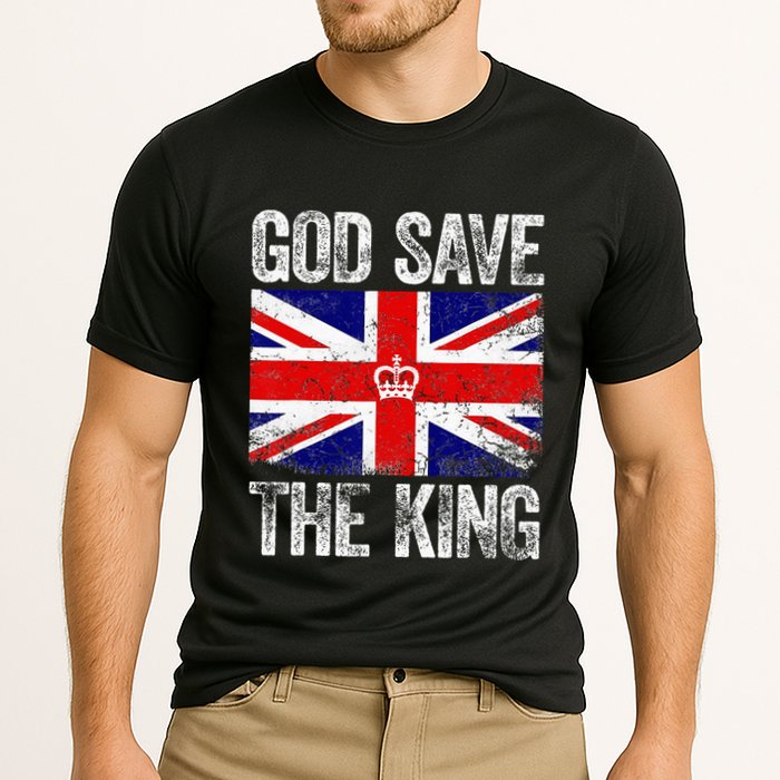 God Save The King Charles III Tee UK Flag Top King Charles Performance Shirt