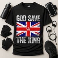 God Save The King Charles III Tee UK Flag Top King Charles Performance Shirt
