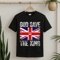 God Save The King Charles III Tee UK Flag Top King Charles T-Shirt