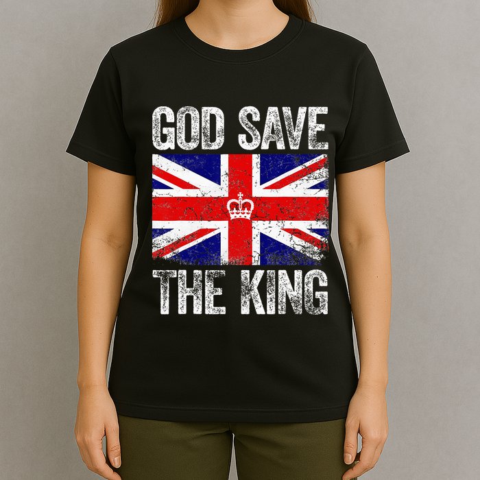 God Save The King Charles III Tee UK Flag Top King Charles T-Shirt
