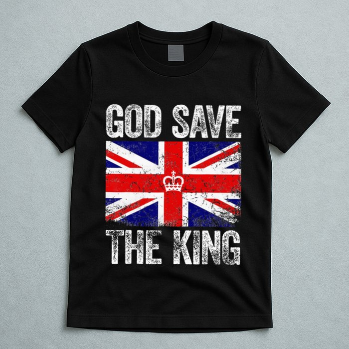 God Save The King Charles III Tee UK Flag Top King Charles T-Shirt