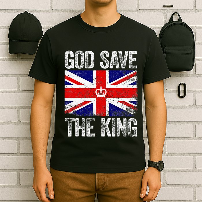 God Save The King Charles III Tee UK Flag Top King Charles T-Shirt