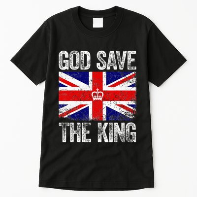 God Save The King Charles III Tee UK Flag Top King Charles Tall T-Shirt