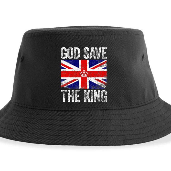 God Save The King Charles III Tee UK Flag Top King Charles Sustainable Bucket Hat