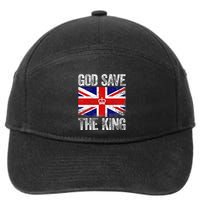 God Save The King Charles III Tee UK Flag Top King Charles 7-Panel Snapback Hat