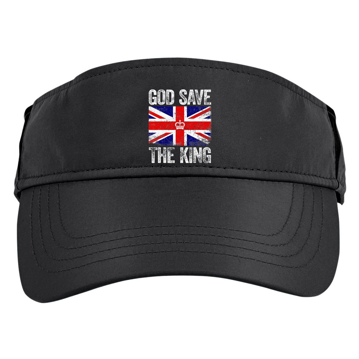 God Save The King Charles III Tee UK Flag Top King Charles Adult Drive Performance Visor