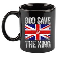God Save The King Charles III Tee UK Flag Top King Charles 11oz C Handle Ceramic Mug