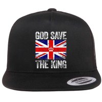 God Save The King Charles III Tee UK Flag Top King Charles Flatbill Hat