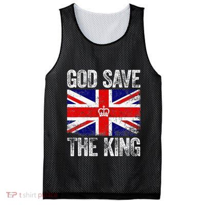 God Save The King Charles III Tee UK Flag Top King Charles Mesh Reversible Basketball Jersey Tank
