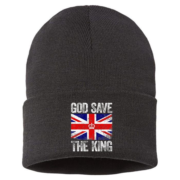 God Save The King Charles III Tee UK Flag Top King Charles Sustainable Knit Beanie