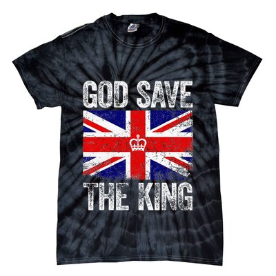 God Save The King Charles III Tee UK Flag Top King Charles Tie-Dye T-Shirt