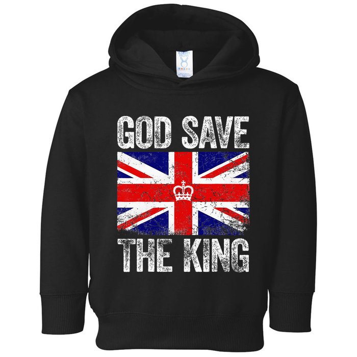 God Save The King Charles III Tee UK Flag Top King Charles Toddler Hoodie