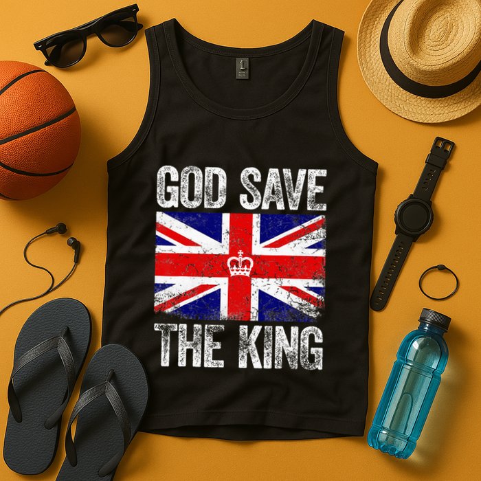 God Save The King Charles III Tee UK Flag Top King Charles Tank Top