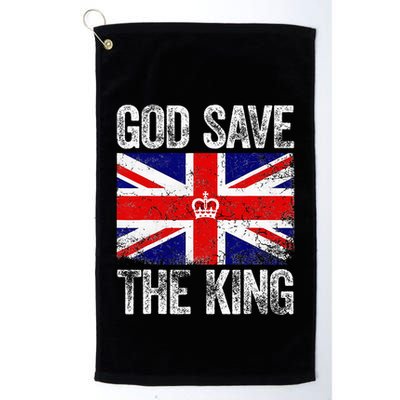 God Save The King Charles III Tee UK Flag Top King Charles Golf Towel
