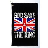 God Save The King Charles III Tee UK Flag Top King Charles Golf Towel