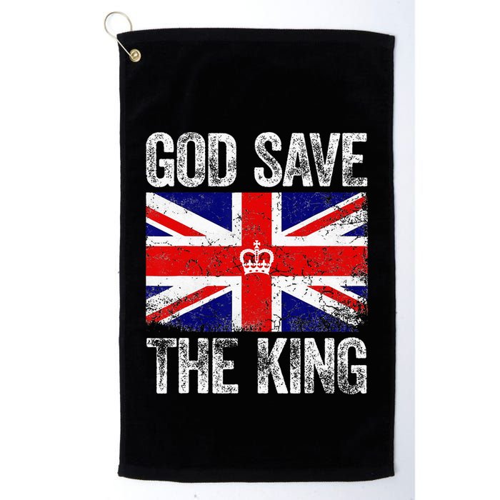 God Save The King Charles III Tee UK Flag Top King Charles Golf Towel