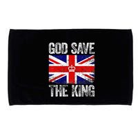God Save The King Charles III Tee UK Flag Top King Charles Microfiber Hand Towel