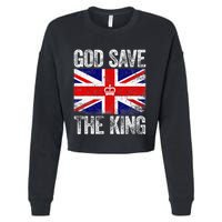 God Save The King Charles III Tee UK Flag Top King Charles Cropped Pullover Crew