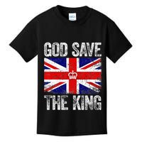 God Save The King Charles III Tee UK Flag Top King Charles Kids T-Shirt