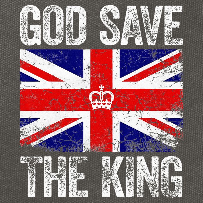 God Save The King Charles III Tee UK Flag Top King Charles Cotton Canvas Backpack